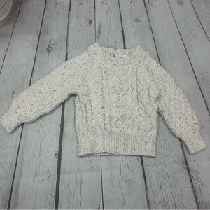 Jamie Kay sprinkles 100% cotton Cream Cable Knit Crew Neck Sweater 3-6M
